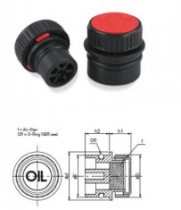 Push-fit ontluchtingsdop met laag profiel (vuldop - filter)